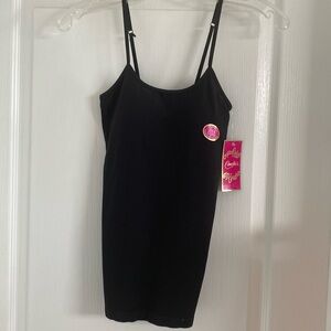 Candie’s Black Tank Top With Built in Bra & Adjustable Straps. NWT XS